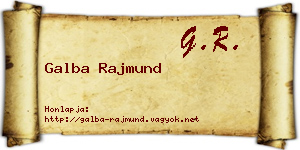 Galba Rajmund névjegykártya